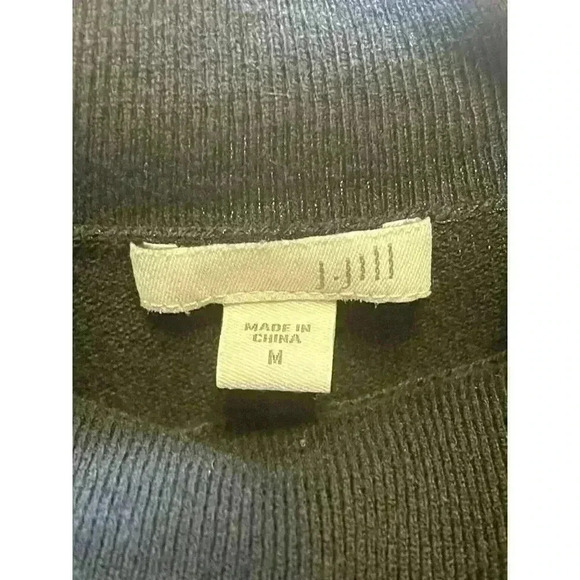 J. Jill Turtleneck Dress Womens Size Medium Black Long Sleeve Stretch Pullover - Picture 4 of 6